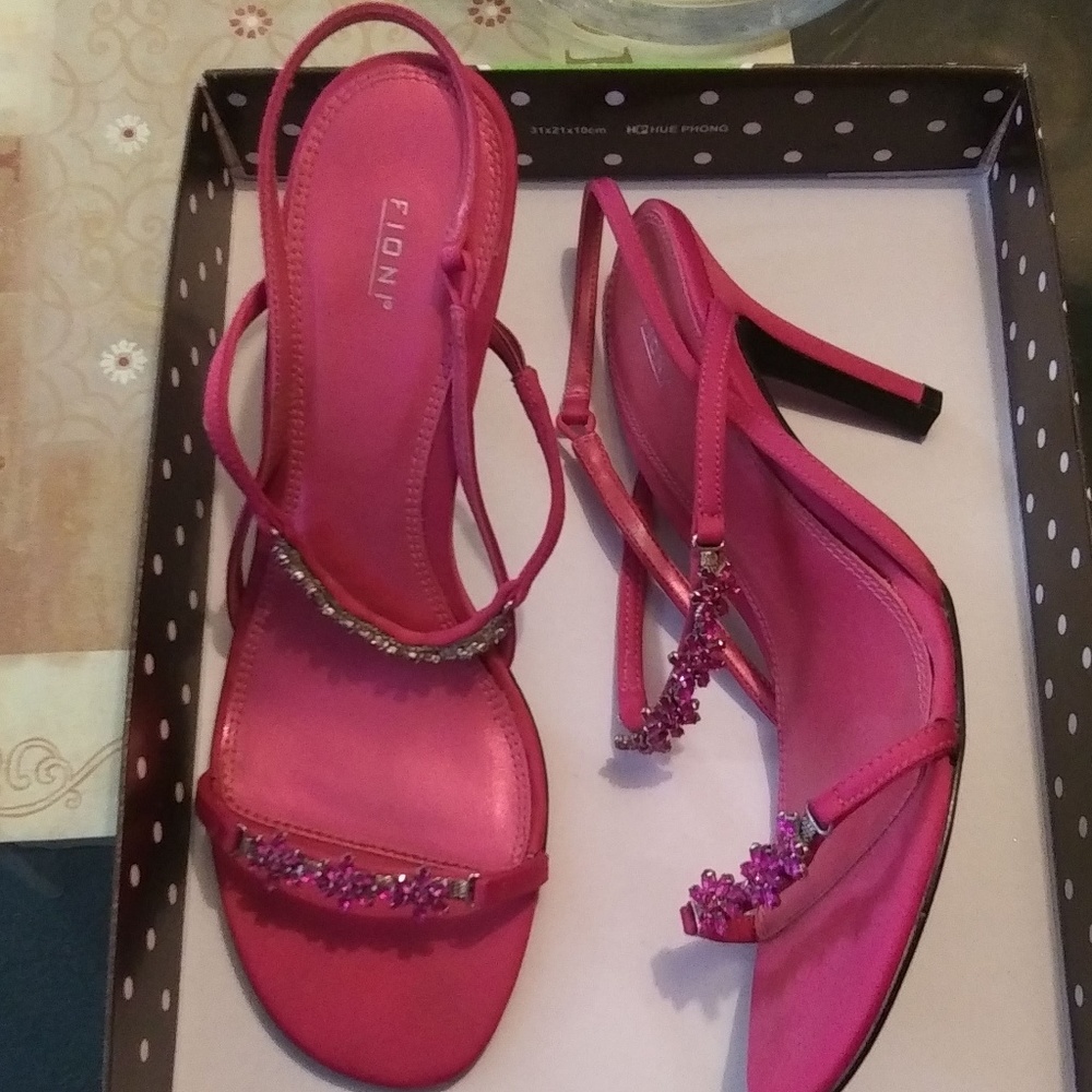 Pink Bling Slide Heel